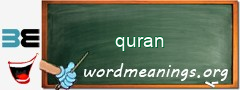 WordMeaning blackboard for quran